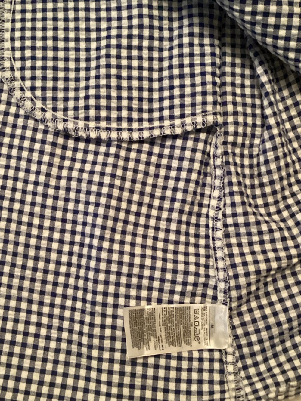 Old Navy Navy & White Gingham Puff Sleeve Dress size Medium - Picture 6 of 7
